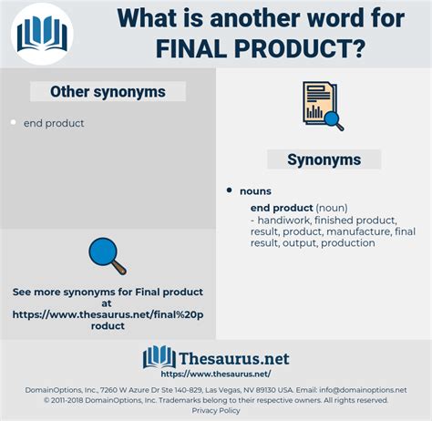 synonym final product.